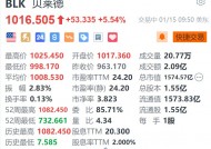 贝莱德涨超5.5% Q4业绩超预期 去年吸引创纪录的6410亿美元资金